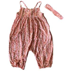 kate quinn vine stripe jumpsuit & headband bundle